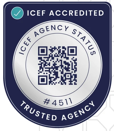 ICEF Accredited Agency badge — trusted agency #4511